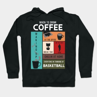When to Drink Coffee Everytime im thinking of basketball Hoodie